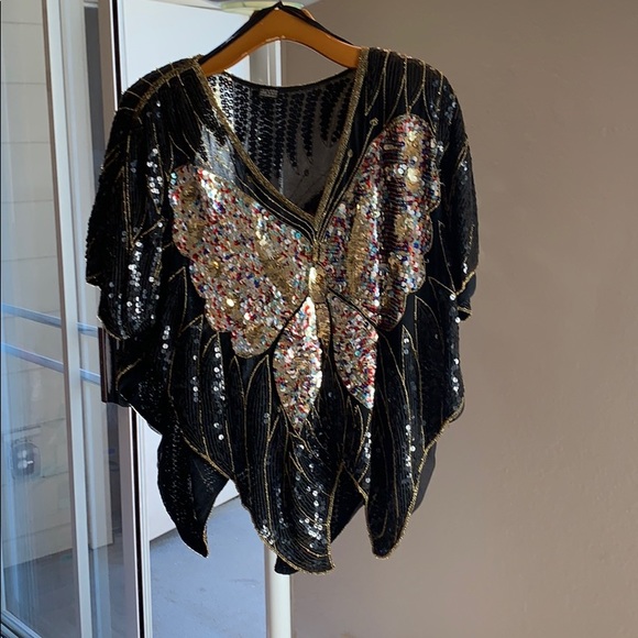 Antique Sequences beads silk Never worn